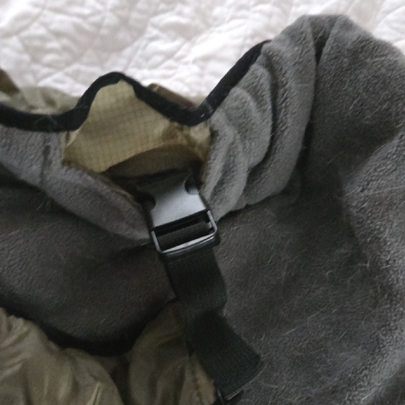 Olive Green Dog Coat with Reflective Trim - Picture 7 of 10